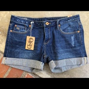 Quiksilver QSD Denim Jean Shorts 7 28 Distressed